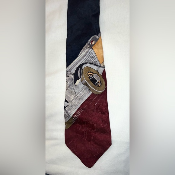 Polo Ralph Lauren Silk Handmade Vintage Race Car Tie - Picture 2 of 5